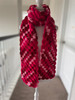 Red Berries Roses Color Handmade-Crochet Scarf
