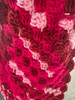 Red Berries Roses Color Handmade-Crochet Scarf