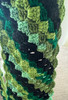 Green Barlow Color Handmade-Crochet Scarf