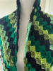 Green Barlow Color Handmade-Crochet Scarf