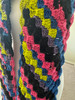 Black Neon Lights Color Handmade-Crochet Scarf