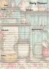 Handmade Kitchen Themed Daily Planner Notepad