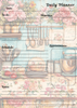 Handmade Kitchen Themed Daily Planner Notepad