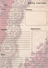 Handmade Lace Themed Daily Journal Notepad