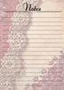 Lace Themed Notepads.
