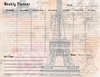 Retro Travel Themed Weekly Planner. Handmade.