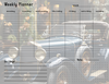 Vintage Cars Themed Weekly Planner. Handmade.