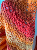 Handmade-Crochet Shawl Marigold Color