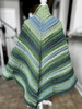 Handmade-Crochet Shawl Lake Mist Color