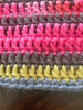 Baby Girl's 12 Point Blanket. Pink, Soft Yellow, Mint. 78". Hand Crochted.