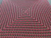 Light Brown, Maroon, Salmon Blanket/Throw/Afghan. 60" L x 60" W. Hand Crocheted.