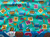 Baby Boy Dessert Flannel Receiving Blanket with Matching Burp/Wash Cloths