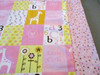 Baby Girl Flannel Receiving Blanket 30" x 30" Handmade.