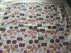 Baby Boy or Girl Breakfast Flannel Receiving Blanket 30" x 30" Handmade.