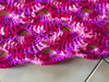 Pink Flush Girl's Baby Decorative Blanket. 44" x 44". Hand Crocheted 