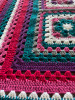 Berries Field Hand Crochet Blanket. 82x84