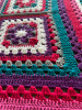 Berries Field Hand Crochet Blanket. 82x84