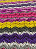 No Name Zig Zag Hand Crochet Blanket. 51 x 32