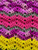 No Name Zig Zag Hand Crochet Blanket. 51 x 32