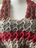 Red Velvet Hand Crochet Poncho 22"x 35"