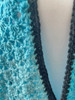 Blue Sherbet Hand Crochet Shawl with Pockets