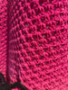 Raspberry Hand Crochet Shawl with Pockets