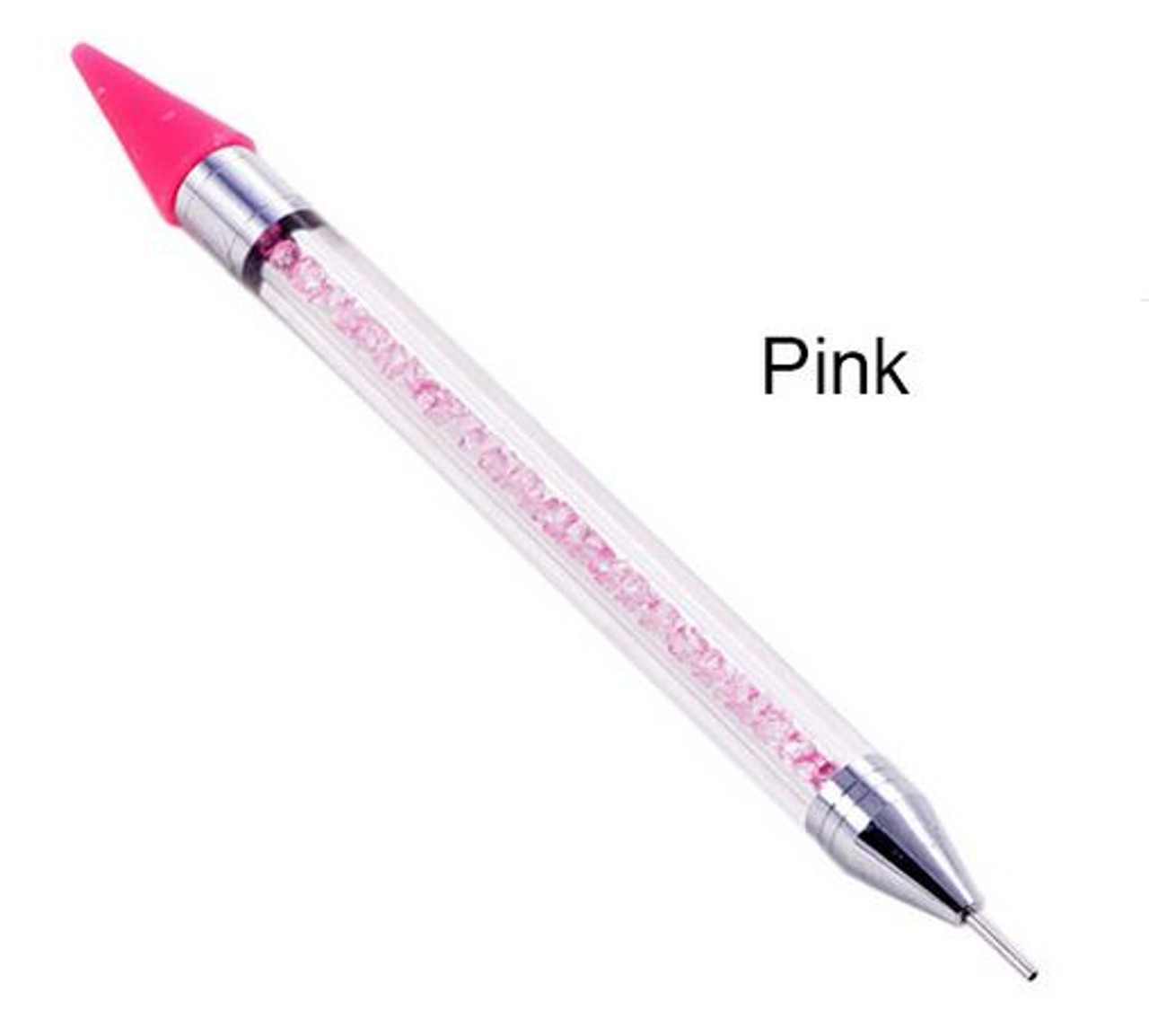 Rhinestone Dual-ended Wax Dotting Pen - Pink