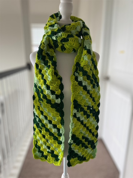 Bells of Ireland Color Handmade-Crochet Scarf