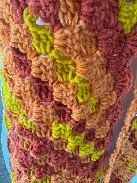 Retro Party Game Color Handmade-Crochet Scarf