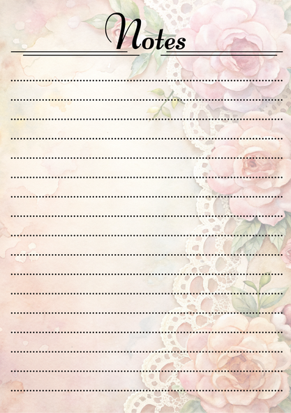 Lace Themed Notepads.