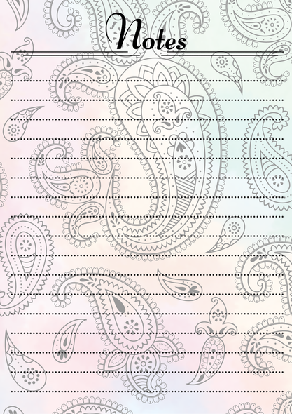 Paisley Themed Notepads.