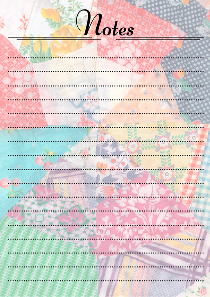 Quilt Patchwork Themed Notepads.