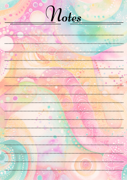 Watercolor Themed Notepads.