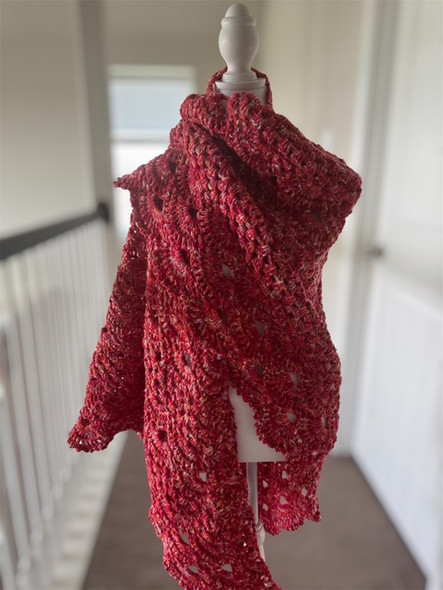 Handmade-Crochet Shawl Hodgepodge Color
