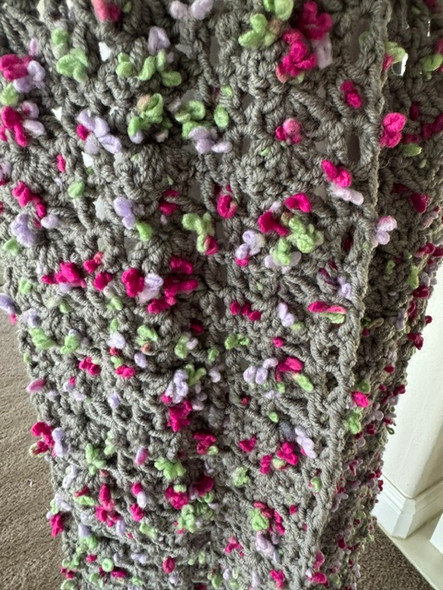 Gray Gardens Color Handmade-Crochet Scarf
