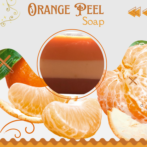 Handcrafted Orange Peel Soap. Nourishes and Exfoliates.