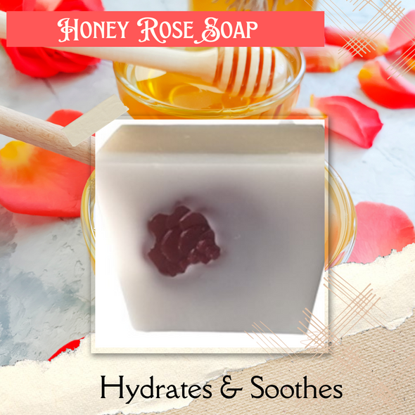 3PCS Handcrafted Honey Rose & 3PCS Milk Honey Rose Soap