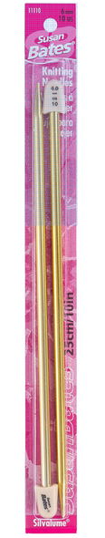 Susan Bates® 10" Silvalume Knitting Needles (6mm)