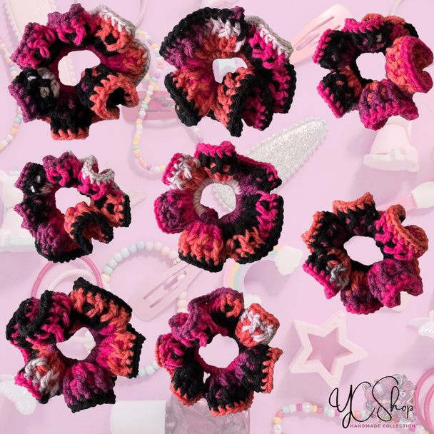 Handmade-Crochet Scrunchie. Carnation Bliss Color. Handmade-Crochet Scrunchie. Carnation Bliss Color.