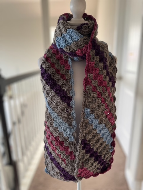 Arcadia Block Handmade-Crochet Scarf