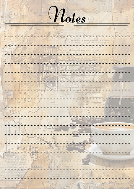 Coffee Themed Notepads.