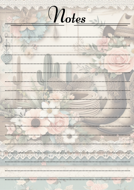 Cowgirl Themed Notepads.