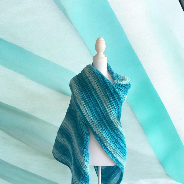 Handmade-Crochet Shawl Scuba Color