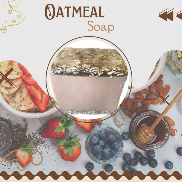 Handcrafted Oatmeal Soap. Moisturizes and Exfoliates.