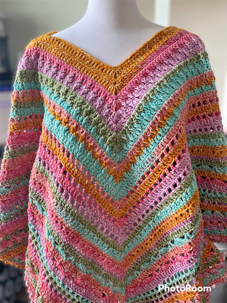 Tranquil Hand Crochet Poncho