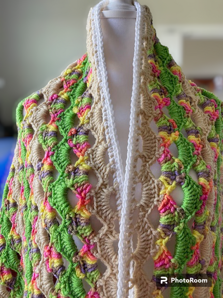 Happy Garden Hand Crochet Wrap