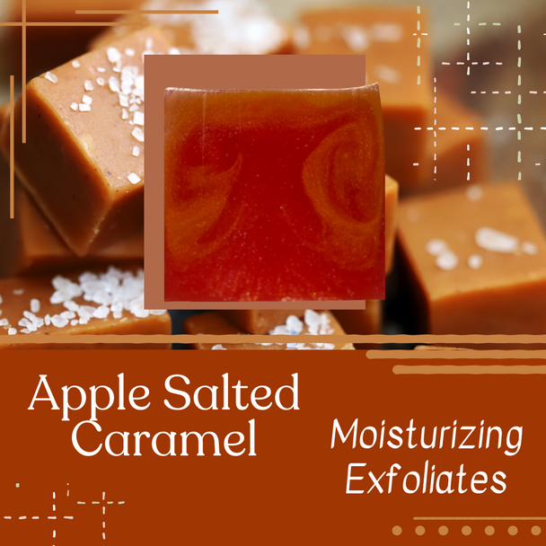 Handcrafted Apple Salted Caramel Soap.