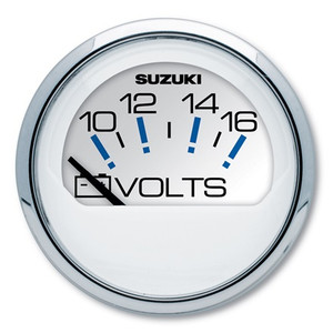 Suzuki 2" Voltmeter Gauge (White) 990C0-80106