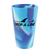 Alt text for image: 16 oz Arctic Sky Swirl Silipint Cup featuring the Drop a Line logo—a seamless fusion of functionality and style, crafted to enhance your beverage experience, while fishing