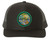 Image alt text: Elevate your lakeside or pond-side style with the Drop A Line Freshwater Trucker Mesh Hat. Designed for comfort and flair, this hat features the Richardson 112 mesh for breathability, an adjustable snap-back closure, and a structured curved bill. The embroidered Drop A Line patch adds a touch of distinction, featuring artwork by the talented Roberto 'Pasta' Pantaleo. Make a statement on your day out with a hat that blends fashion and function